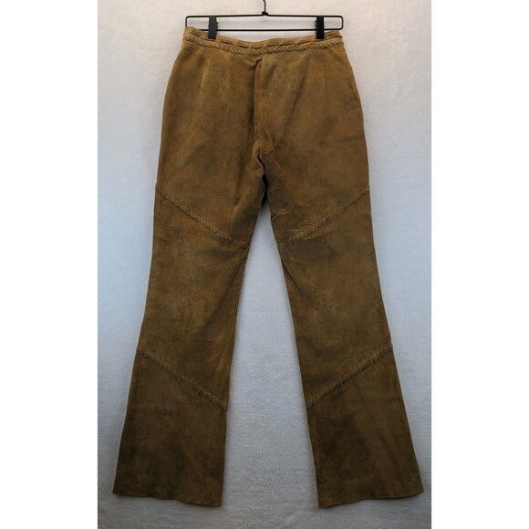 Wilsons Leather Pelle Studio Tan Leather Pants Women's 6 Native American look - Picture 12 of 13